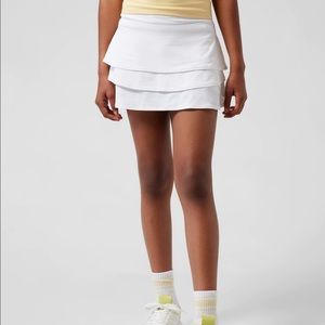 girls white Athleta Girl tennis skort size : L/12